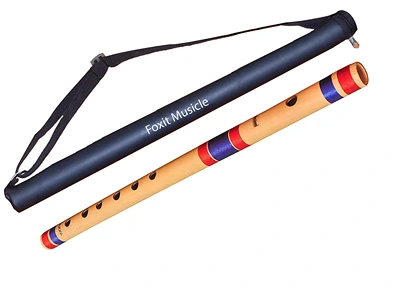 Foxit Flute/Bansuri, C Sharp Scale 17inches, Medium With Free Bag