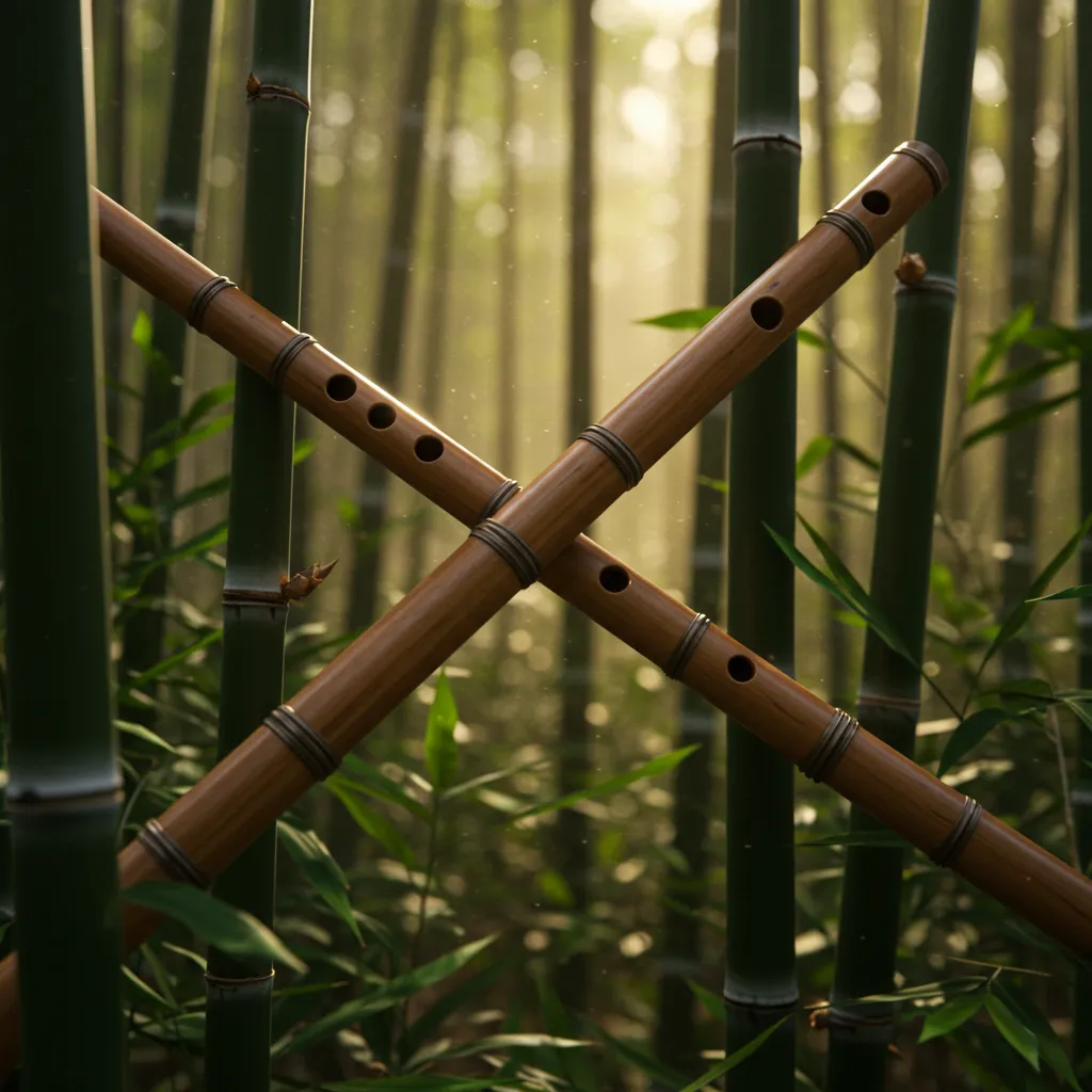 A Listener's Guide: How to Truly Appreciate a Bansuri Concert. Stunning image of a bansuri flute in a bamboo forest.