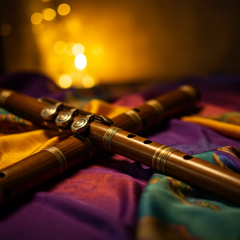 A beautiful bansuri flute, ready to sing with the Gayaki Ang vocal style. Exploring the 'Gayaki Ang' (Vocal Style): How to Make Your Bansuri "Sing".